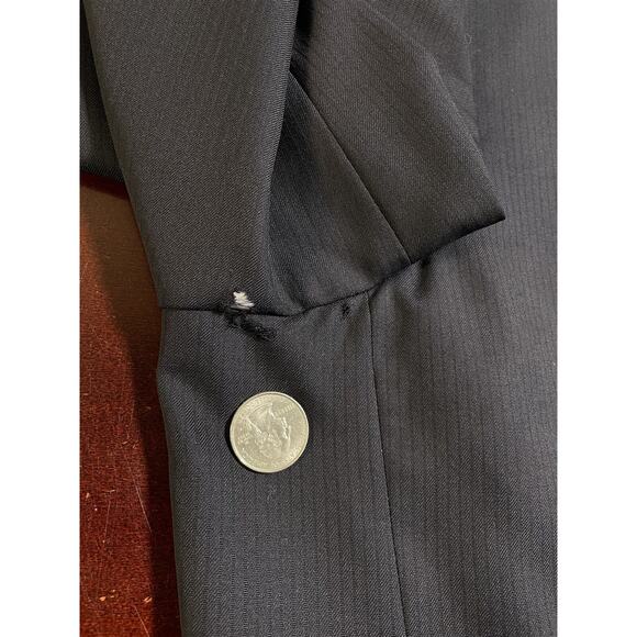 Brioni Navy Blue Tonestripe Super 180's Wool 2-Btn Blazer Jacket 50R - Picture 13 of 13